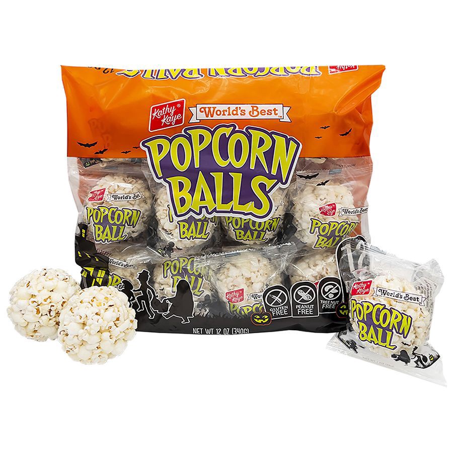 slide 1 of 4, Kathy Kaye Hall Popcorn Ball, 12 ct; 12 oz