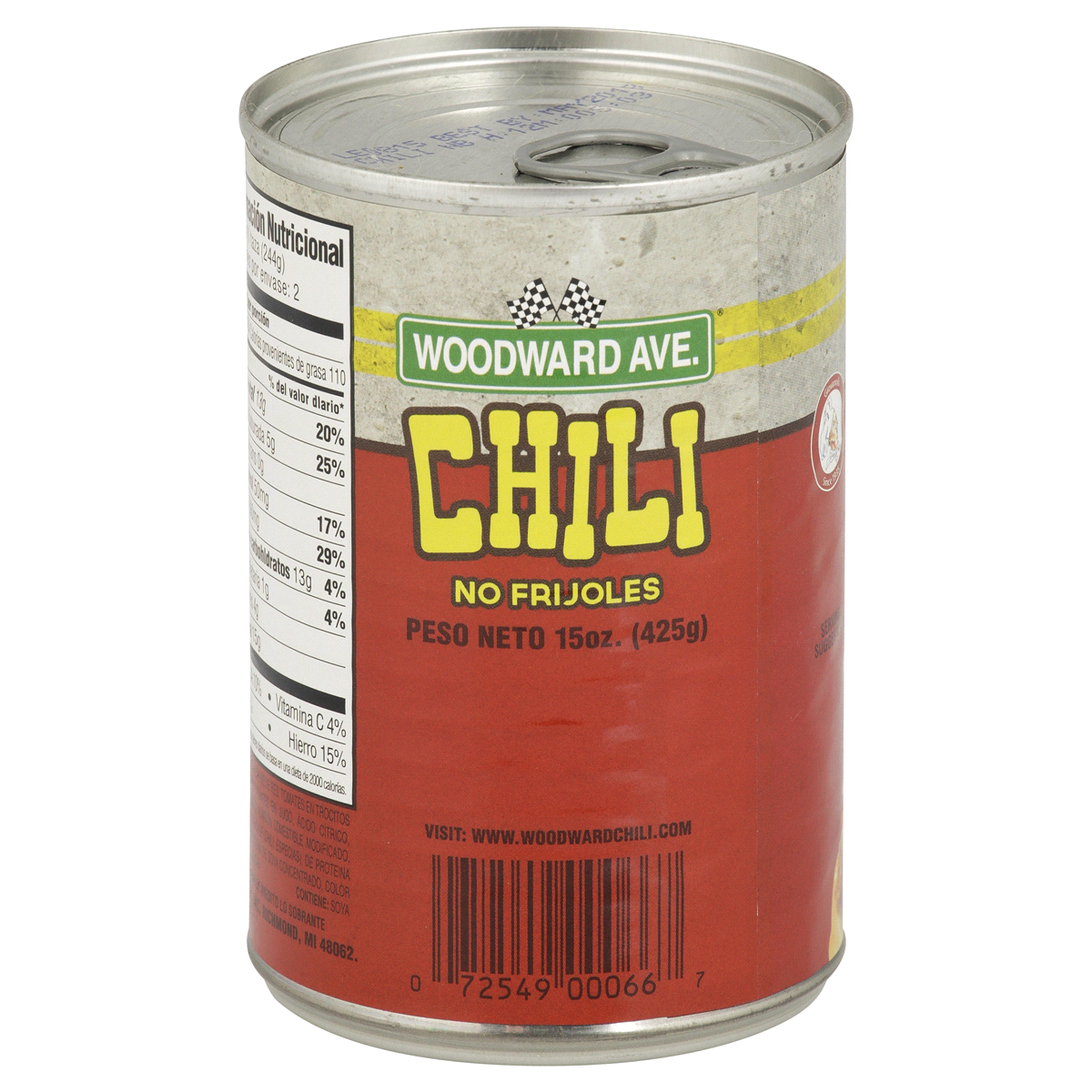 slide 4 of 4, Woodward Ave. Chili with No Beans, 15 oz, 15 oz