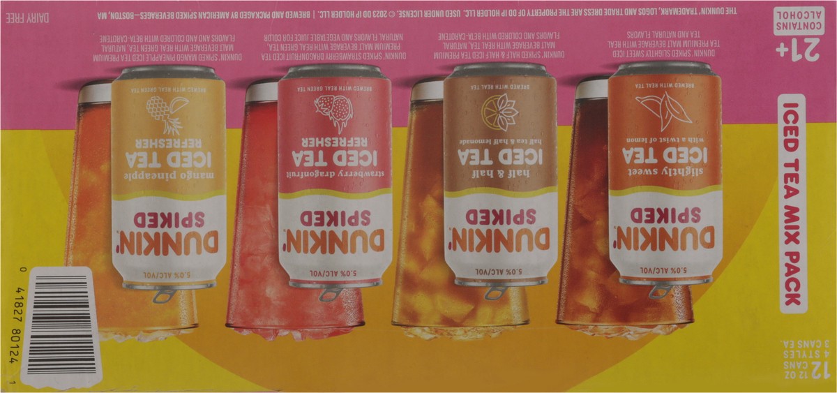 slide 2 of 11, Dunkin' Spiked 4 Style Iced Tea Mix Pack - 12 ct, 12 ct; 12 oz