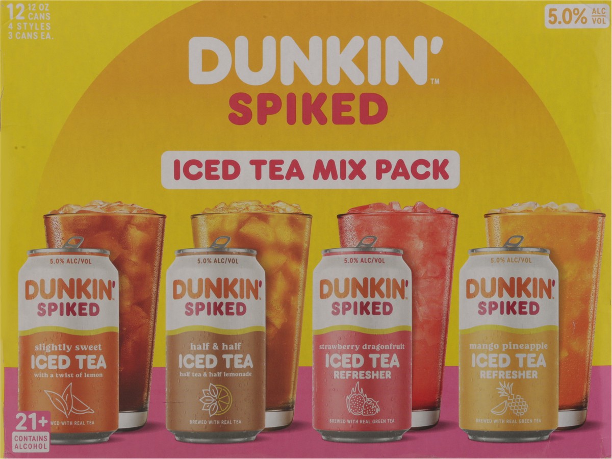 slide 7 of 11, Dunkin' Spiked 4 Style Iced Tea Mix Pack - 12 ct, 12 ct; 12 oz