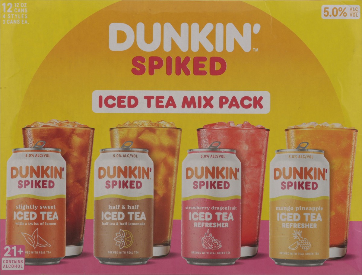 slide 6 of 11, Dunkin' Spiked 4 Style Iced Tea Mix Pack - 12 ct, 12 ct; 12 oz
