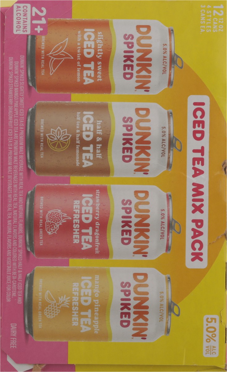 slide 8 of 11, Dunkin' Spiked 4 Style Iced Tea Mix Pack - 12 ct, 12 ct; 12 oz