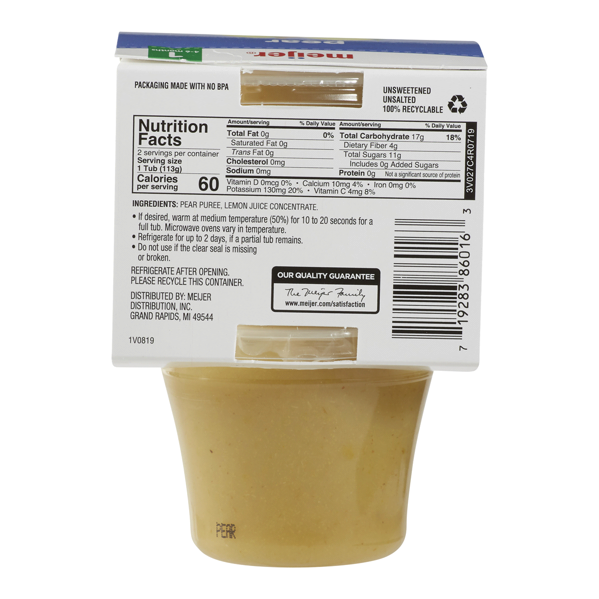 slide 5 of 5, Meijer Baby Food Pear of, 2 ct, 4 oz