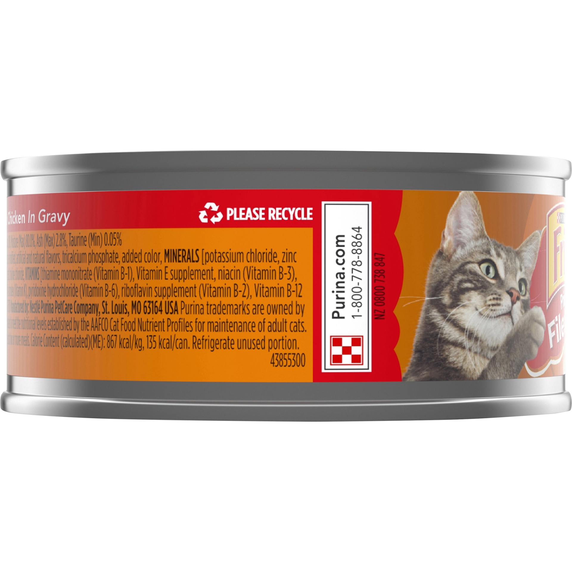 slide 2 of 7, Purina Friskies Prime Filets with Chicken in Gravy Cat Food, 5.5 oz