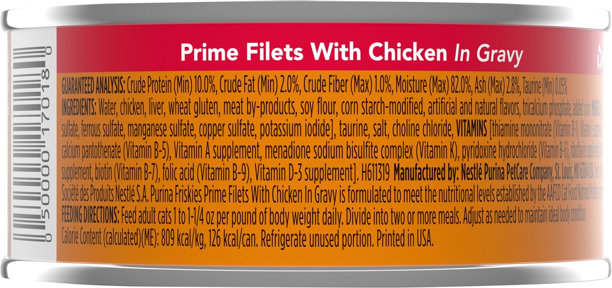 slide 6 of 7, Friskies Purina Friskies Gravy Wet Cat Food, Prime Filets With Chicken, 5.5 oz