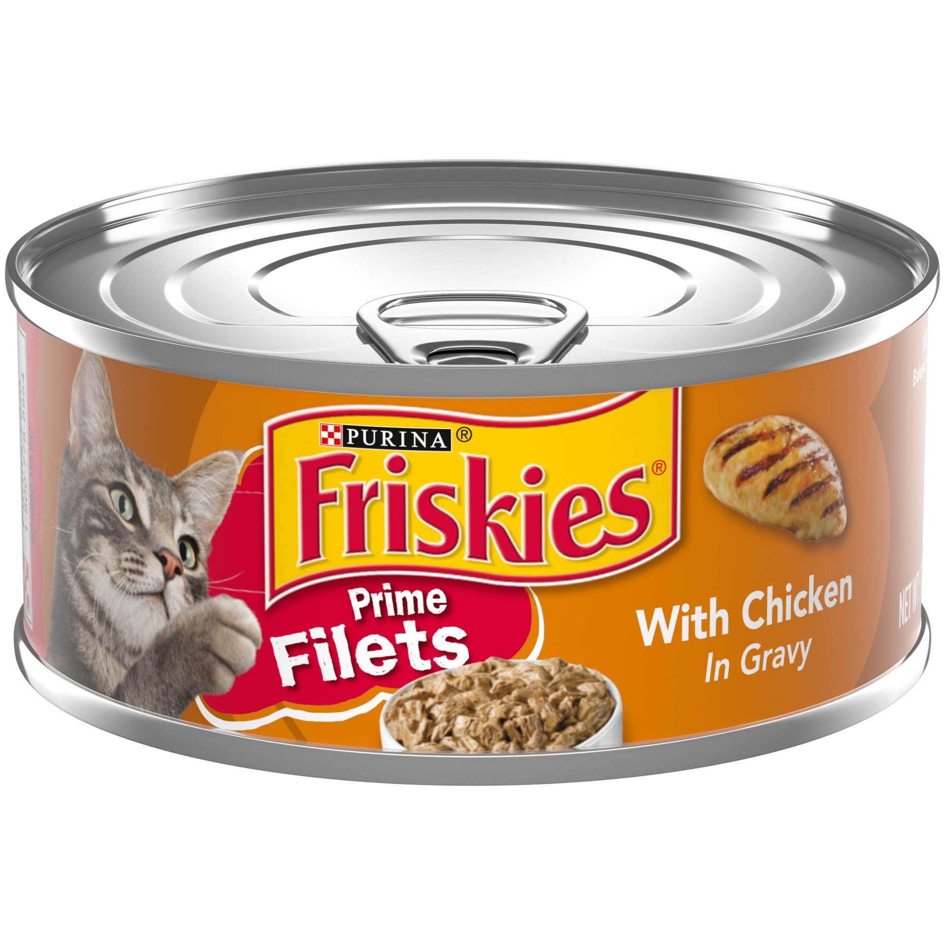 slide 1 of 7, Purina Friskies Prime Filets with Chicken in Gravy Cat Food, 5.5 oz