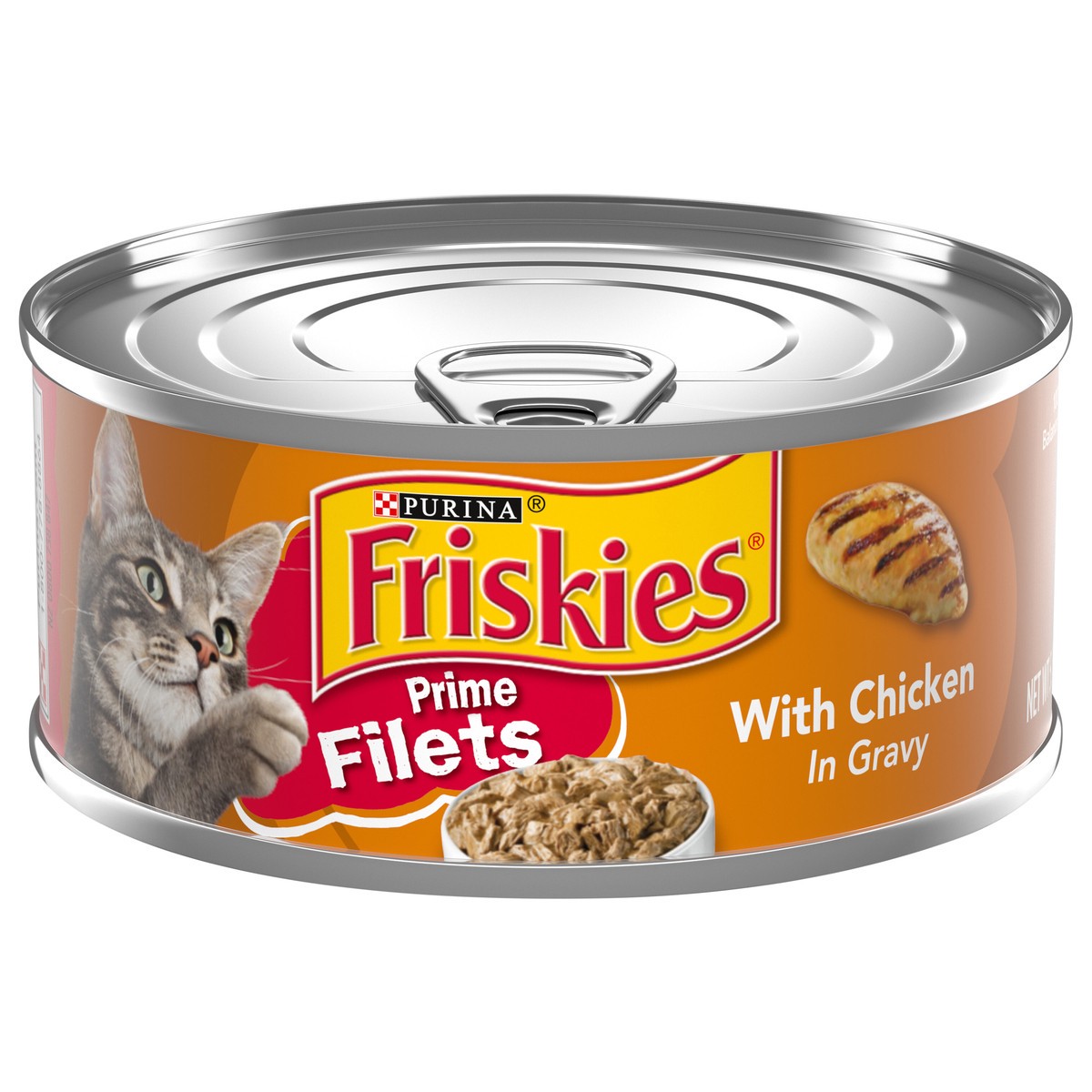 slide 1 of 7, Friskies Purina Friskies Gravy Wet Cat Food, Prime Filets With Chicken, 5.5 oz