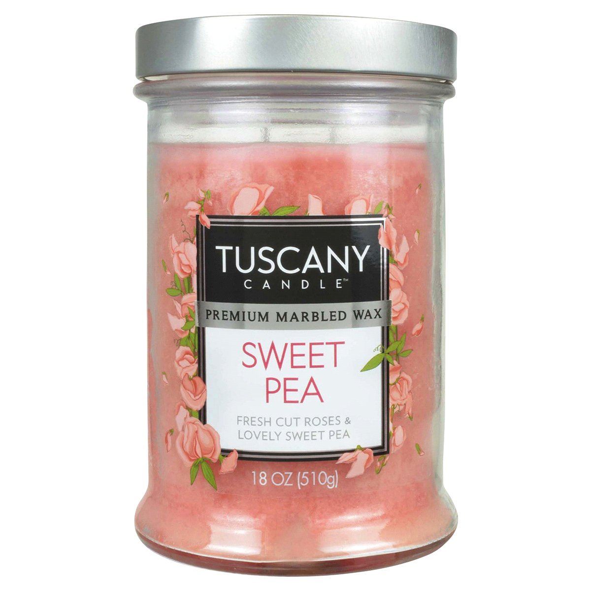 slide 1 of 1, Tuscany Candle Jar Candle, Sweet Pea, 18 oz