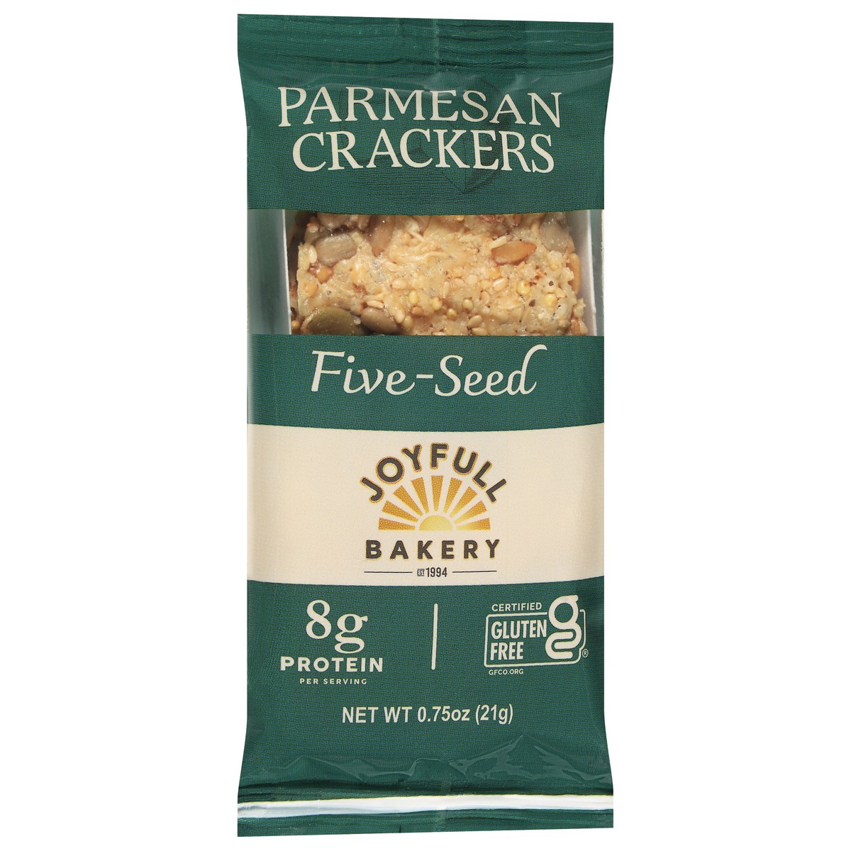 slide 4 of 4, Joyfull Bakery Single Serve Seeded Parmesan Crackers - .75 OZ, 0.75 oz