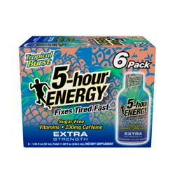 5-hour ENERGY, Extra Strength, Tropical Burst, 6 Pack, 1.93 oz.