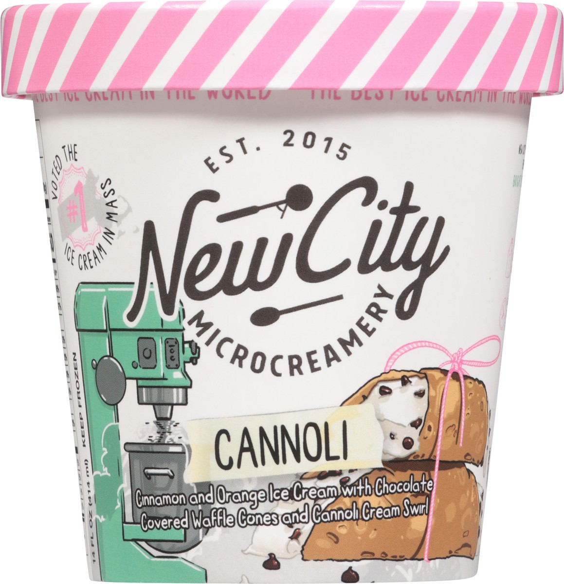 slide 3 of 14, New City Microcreamery Cannoli Ice Cream 14 fl oz, 14 fl oz