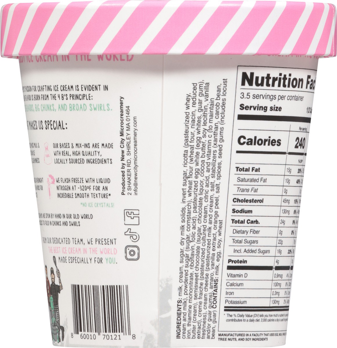 slide 8 of 14, New City Microcreamery Cannoli Ice Cream 14 fl oz, 14 fl oz