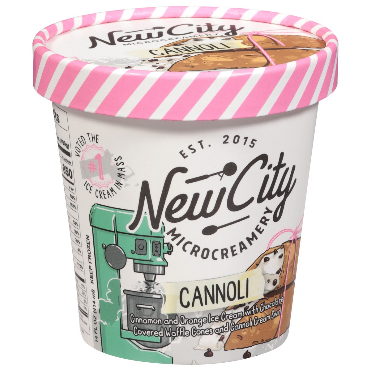 slide 2 of 14, New City Microcreamery Cannoli Ice Cream 14 fl oz, 14 fl oz