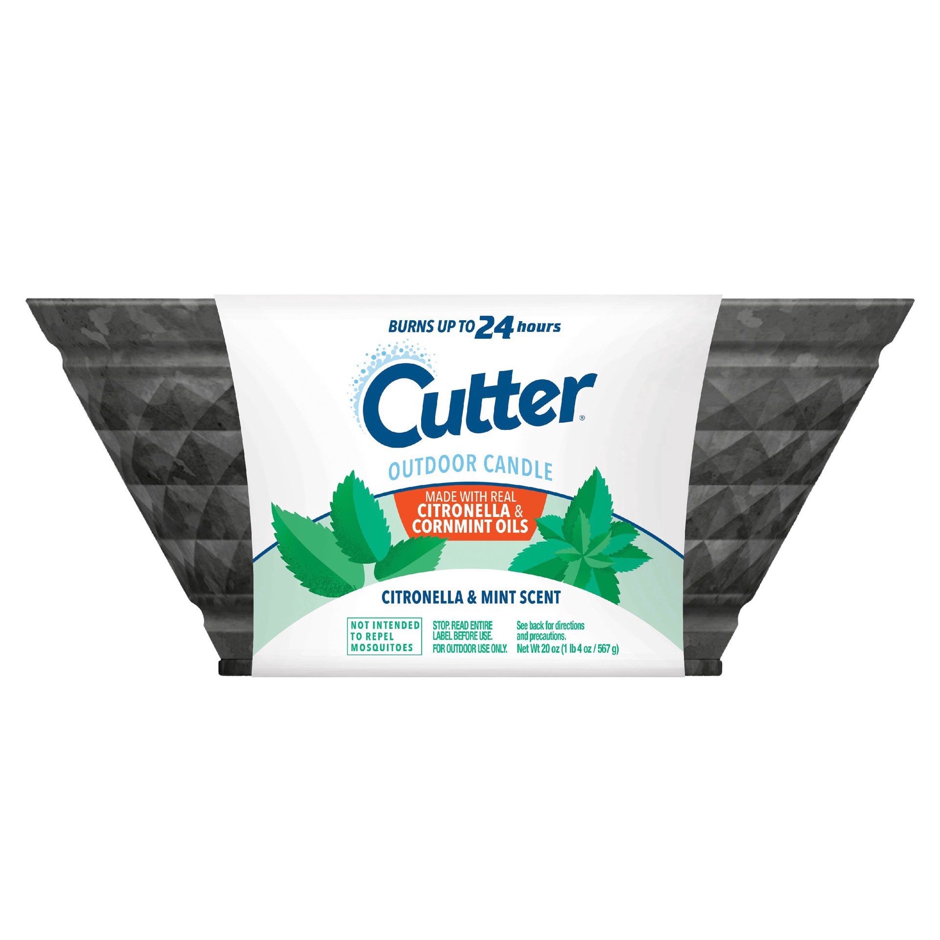 slide 1 of 1, Cutter Citronella & Mint Scented Outdoor Candle, 20 oz