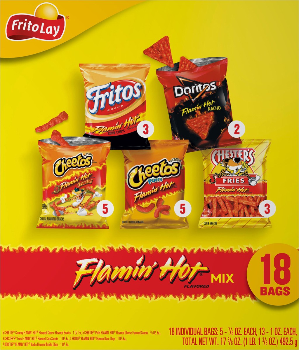 slide 8 of 13, Frito-Lay Snack Mix, Flamin' Hot Flavored, 18 ct