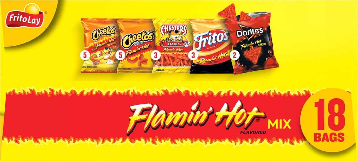 slide 4 of 13, Frito-Lay Snack Mix, Flamin' Hot Flavored, 18 ct