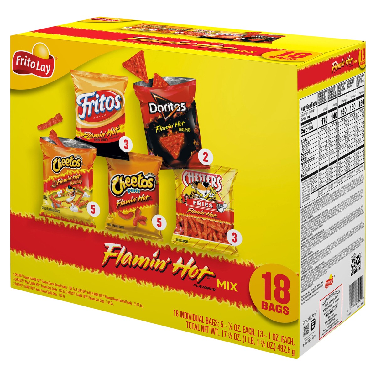 slide 7 of 13, Frito-Lay Snack Mix, Flamin' Hot Flavored, 18 ct