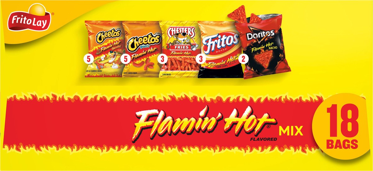 slide 13 of 13, Frito-Lay Snack Mix, Flamin' Hot Flavored, 18 ct