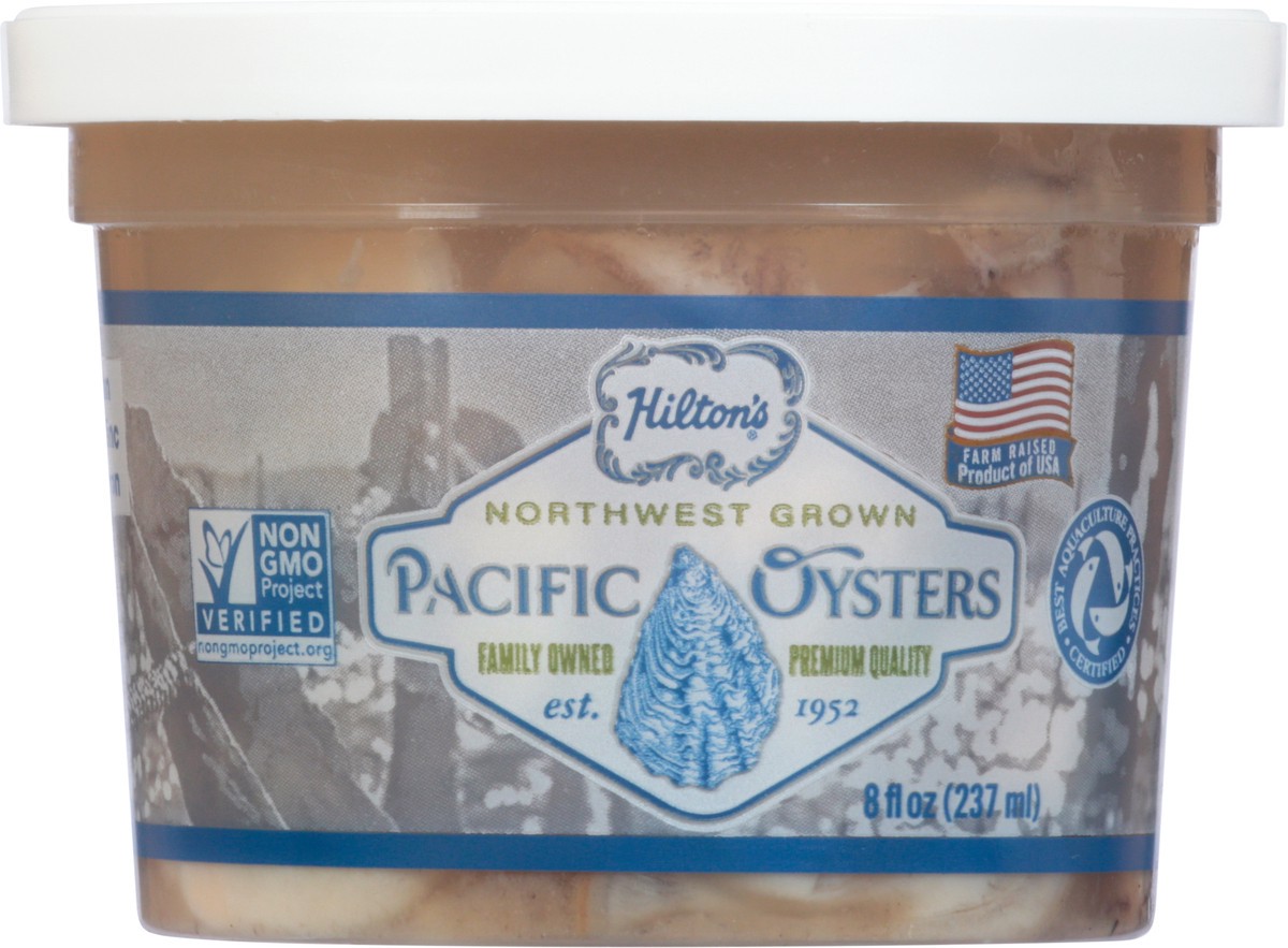 slide 6 of 9, Hilton's Small Pacific Oysters 8 fl oz, 8 fl oz
