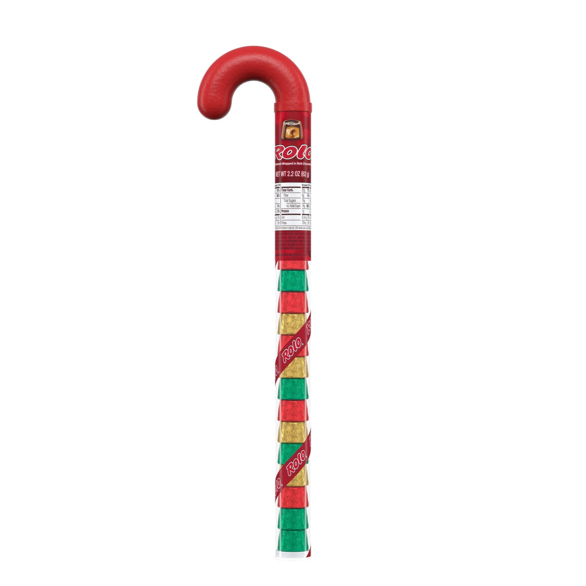 slide 1 of 1, Rolo Filled Candy Cane, 1 ct