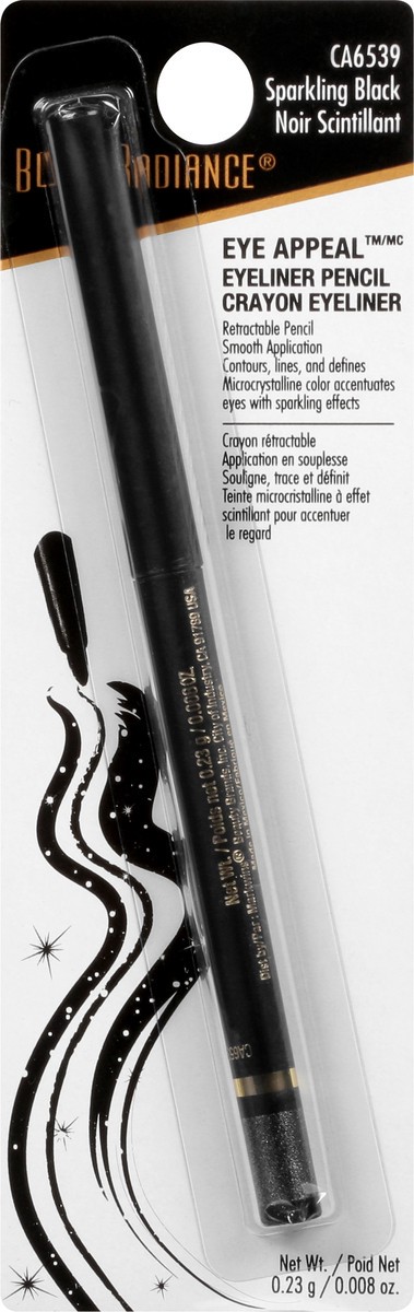 slide 11 of 12, Black Radiance Eye Appeal Sparkling Black CA6539 Eyeliner Pencil 0.23 gr, 0.23 g