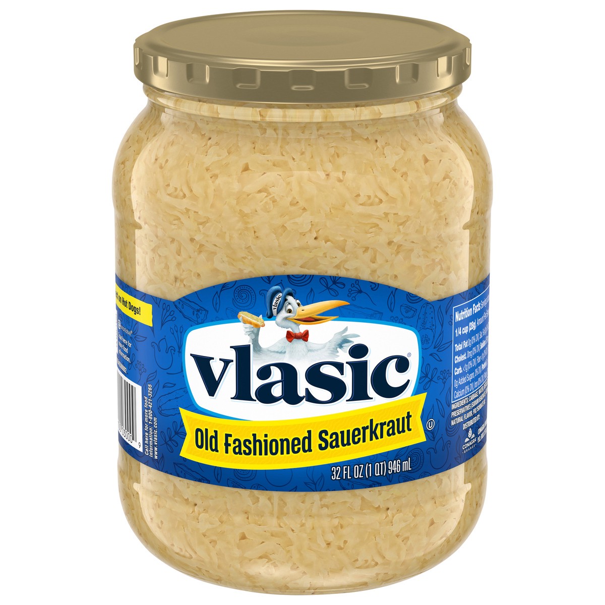 slide 1 of 5, Vlasic Old Fashioned Sauerkraut 32 fl oz, 32 fl oz