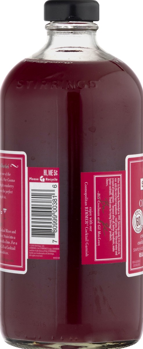 slide 9 of 12, Stirrings Cosmopolitan Mix, Non Alcoholic Cocktail Mixer, 750ml Bottle, 750 ml