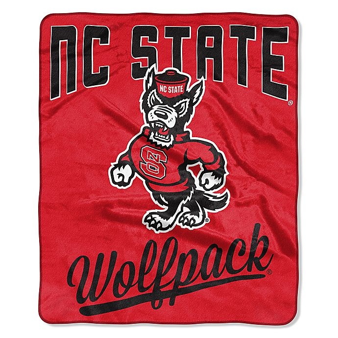 slide 1 of 1, NCAA North Carolina State University Raschel Throw Blanket, 1 ct