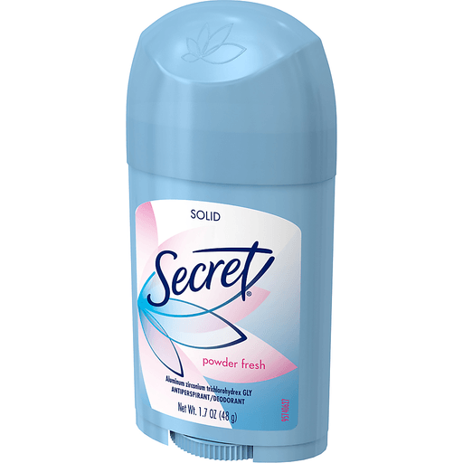 slide 3 of 12, Secret Wide Solid Antiperspirant and Deodorant, Powder Fresh, 1.7 oz, 1.7 oz