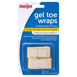 Meijer Gel Toe Wraps, 2 Each Pack
