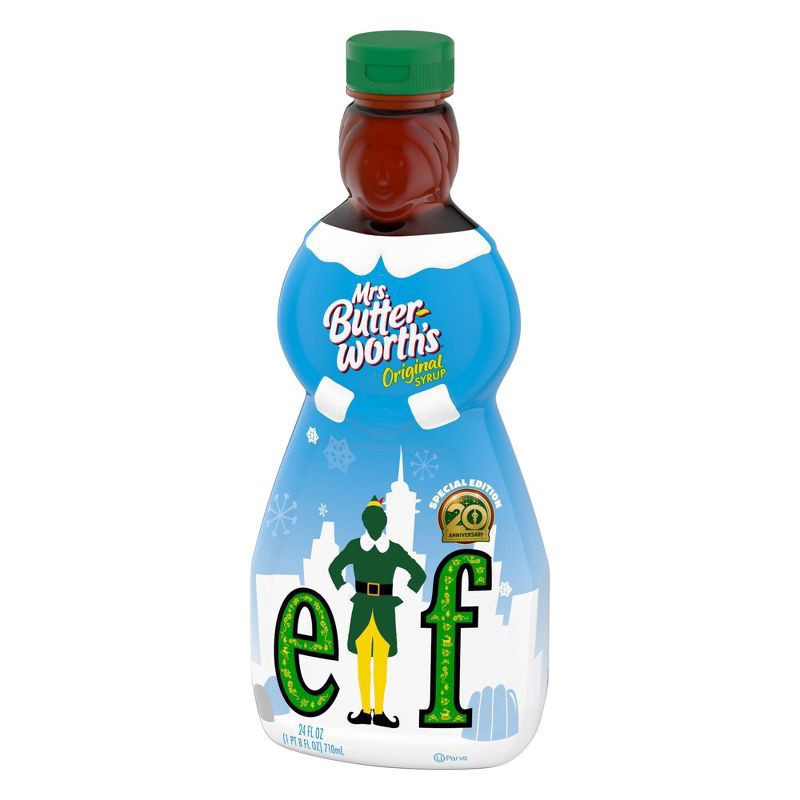 slide 8 of 8, Mrs. Butterworth's Original Pancake Syrup, Elf Movie Special Edition, 24 oz., 24 fl oz