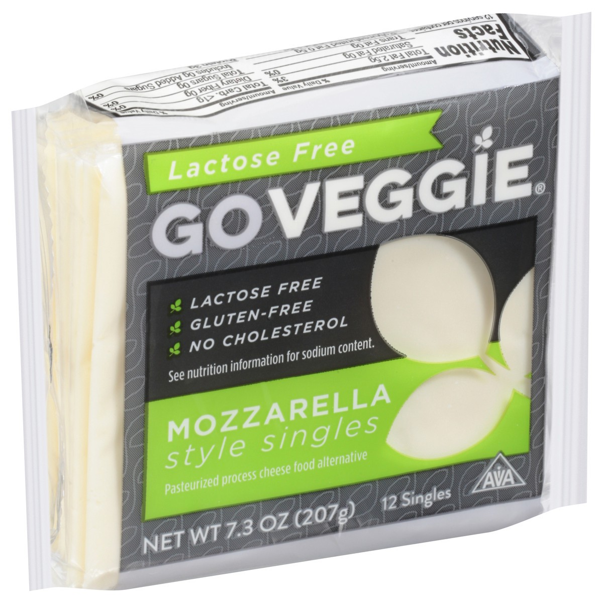 slide 2 of 9, GO VEGGIE Style Singles Mozzarella Cheese Food Alternative 12 ea, 7.3 oz