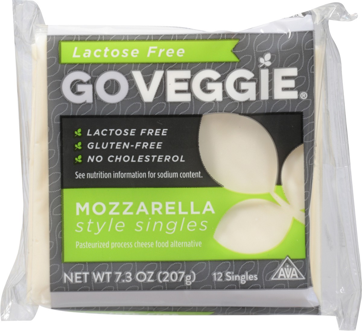 slide 9 of 9, GO VEGGIE Style Singles Mozzarella Cheese Food Alternative 12 ea, 7.3 oz