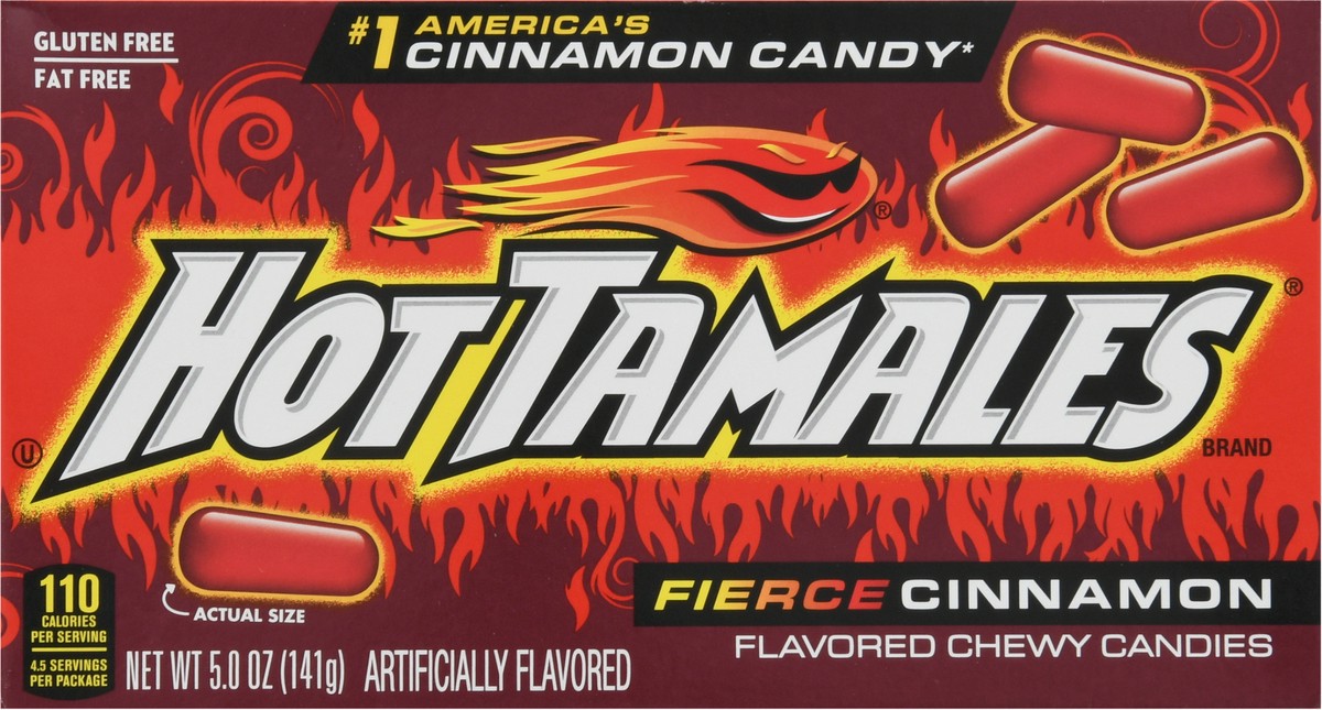 slide 1 of 10, Hot Tamales Theatre Box Cinnamon Candy, 5 oz