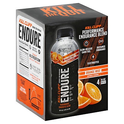 slide 1 of 1, Kill Cliff Endure Orange Mist 16 oz Bottles, 4 ct