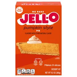 Jell-O No Bake Pumpkin Style Pie Dessert Kit with Filling Mix & Crust Mix, 9.2 oz Box