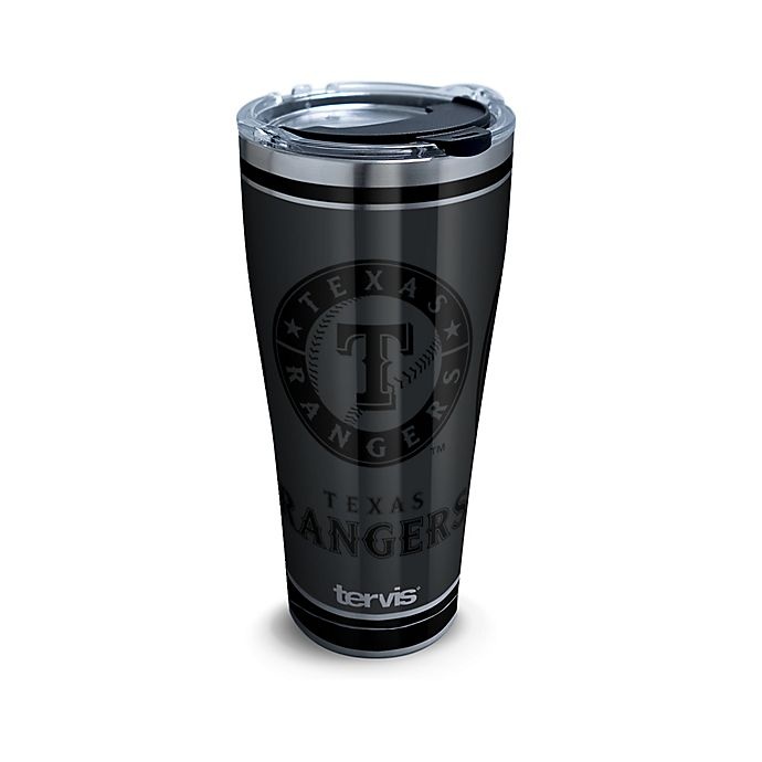 slide 1 of 1, Tervis MLB Texas Rangers Blackout Stainless Steel Tumbler with Lid, 30 oz