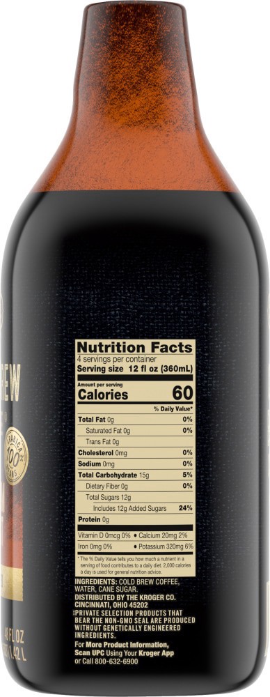 slide 4 of 4, Private Selection Slightly Sweetened Cold Brew Coffee - 48 fl oz, 48 fl oz