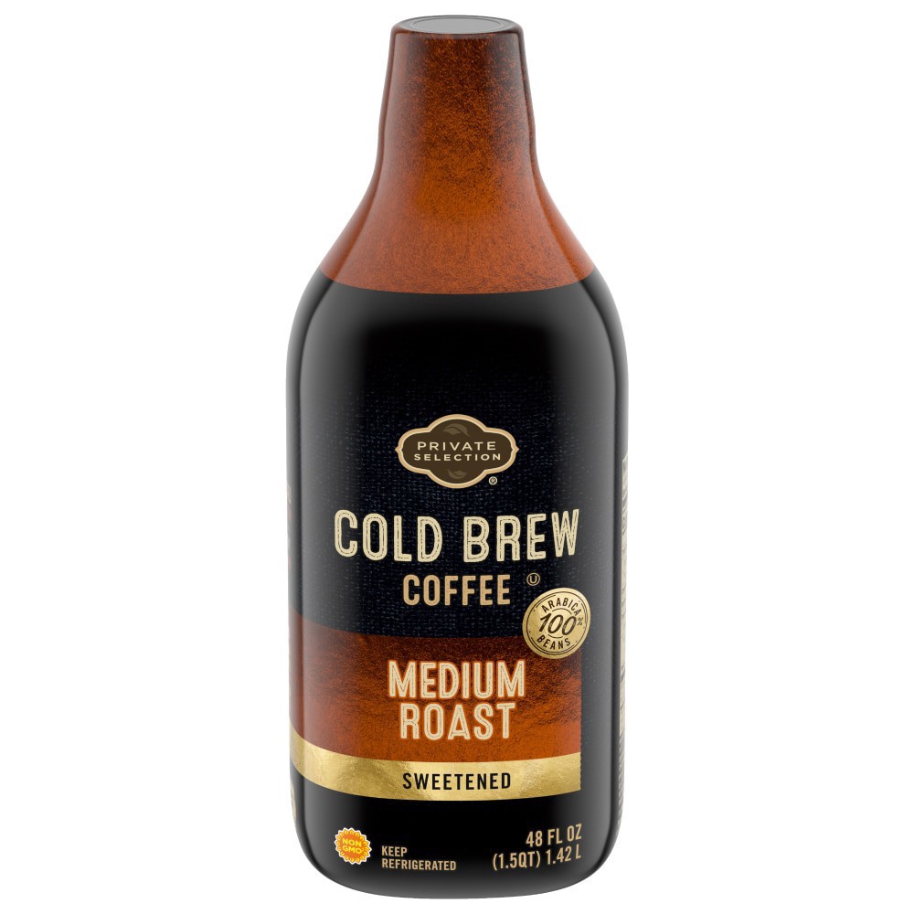 slide 1 of 4, Private Selection Slightly Sweetened Cold Brew Coffee - 48 fl oz, 48 fl oz