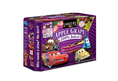 slide 1 of 1, Langer's 100% Apple Grape Juice, 10 ct