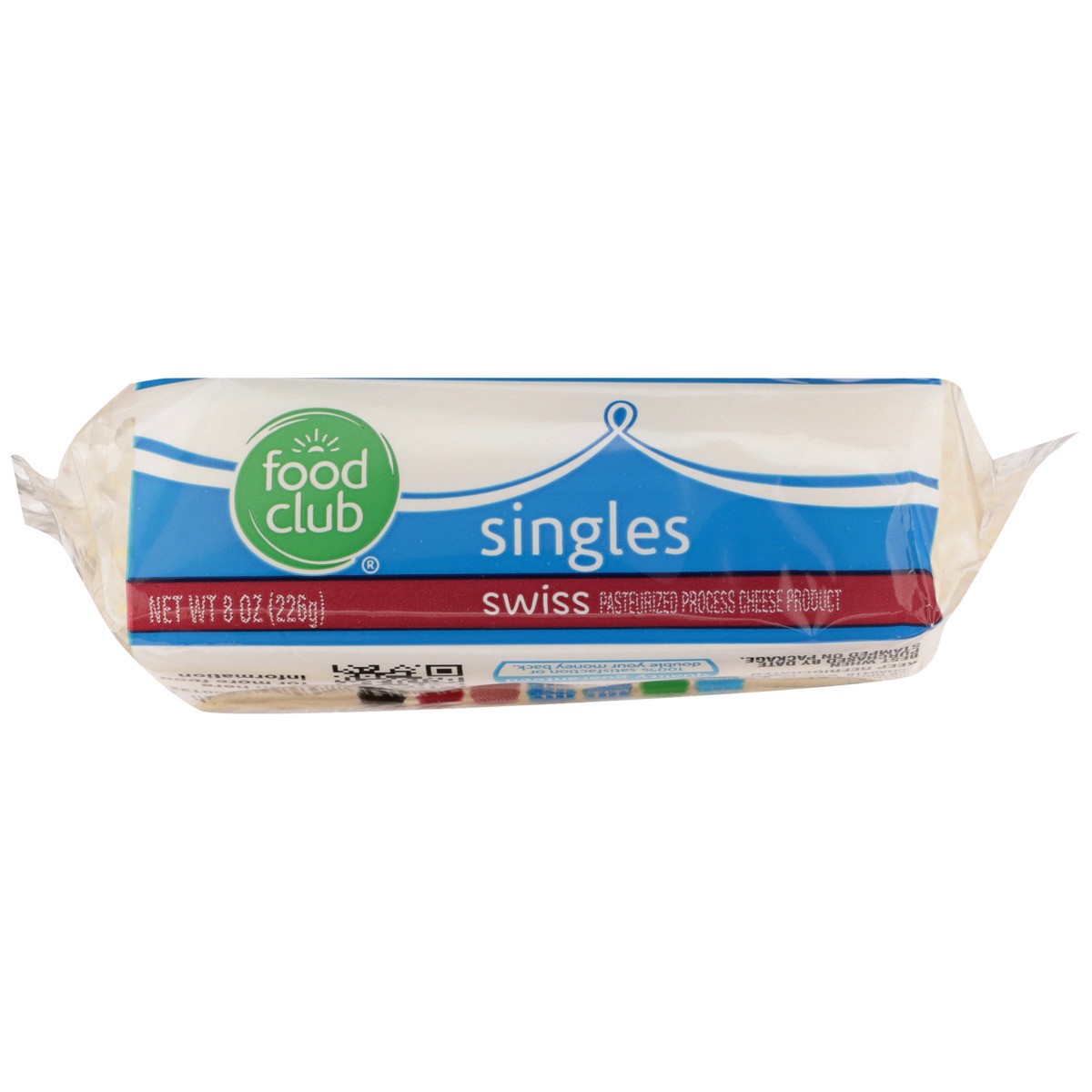 slide 7 of 9, Food Club Swiss Pasteurized Process Cheese Product Singles, 8 oz