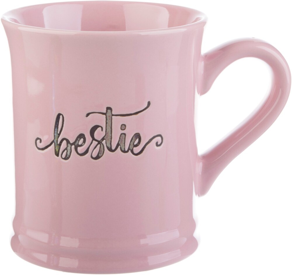 slide 1 of 1, Clay Art Bestie Mug - Pink/Black, 1 ct