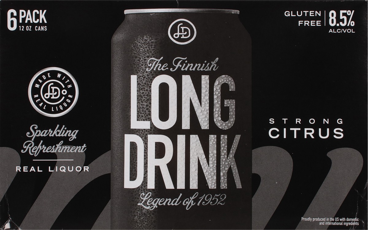 slide 6 of 12, The Finnish Long Drink Long Drink Strong Citrus Gin 6 - 12 fl oz Cans, 6 ct; 12 oz