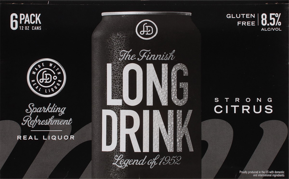 slide 9 of 12, The Finnish Long Drink Long Drink Strong Citrus Gin 6 - 12 fl oz Cans, 6 ct; 12 oz