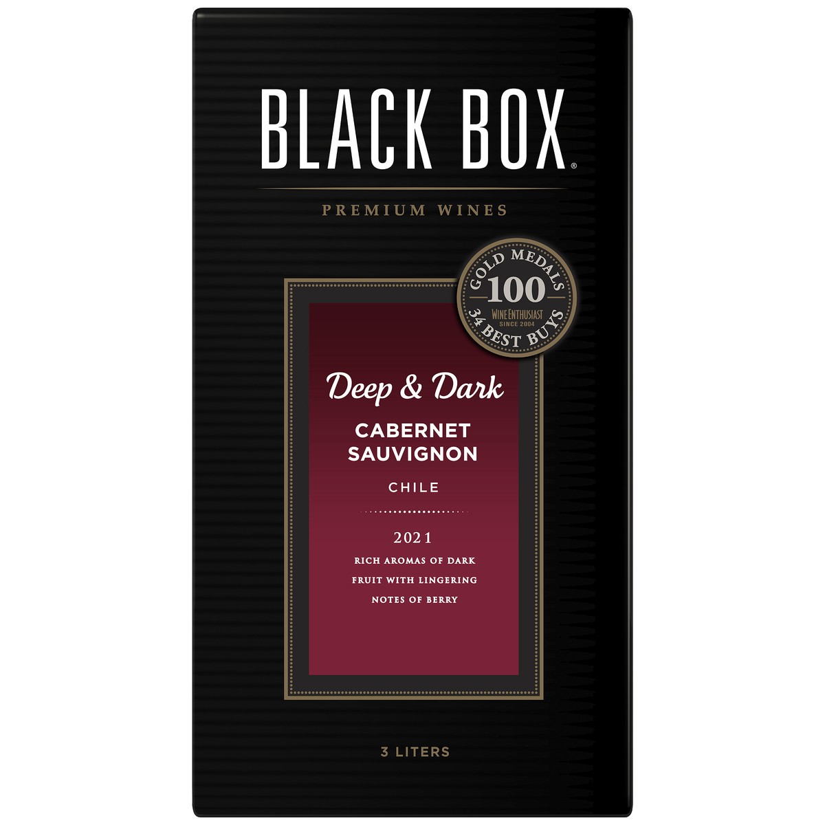 slide 2 of 2, Black Box Deep and Dark Cabernet Sauvignon Red Wine, 3 liter