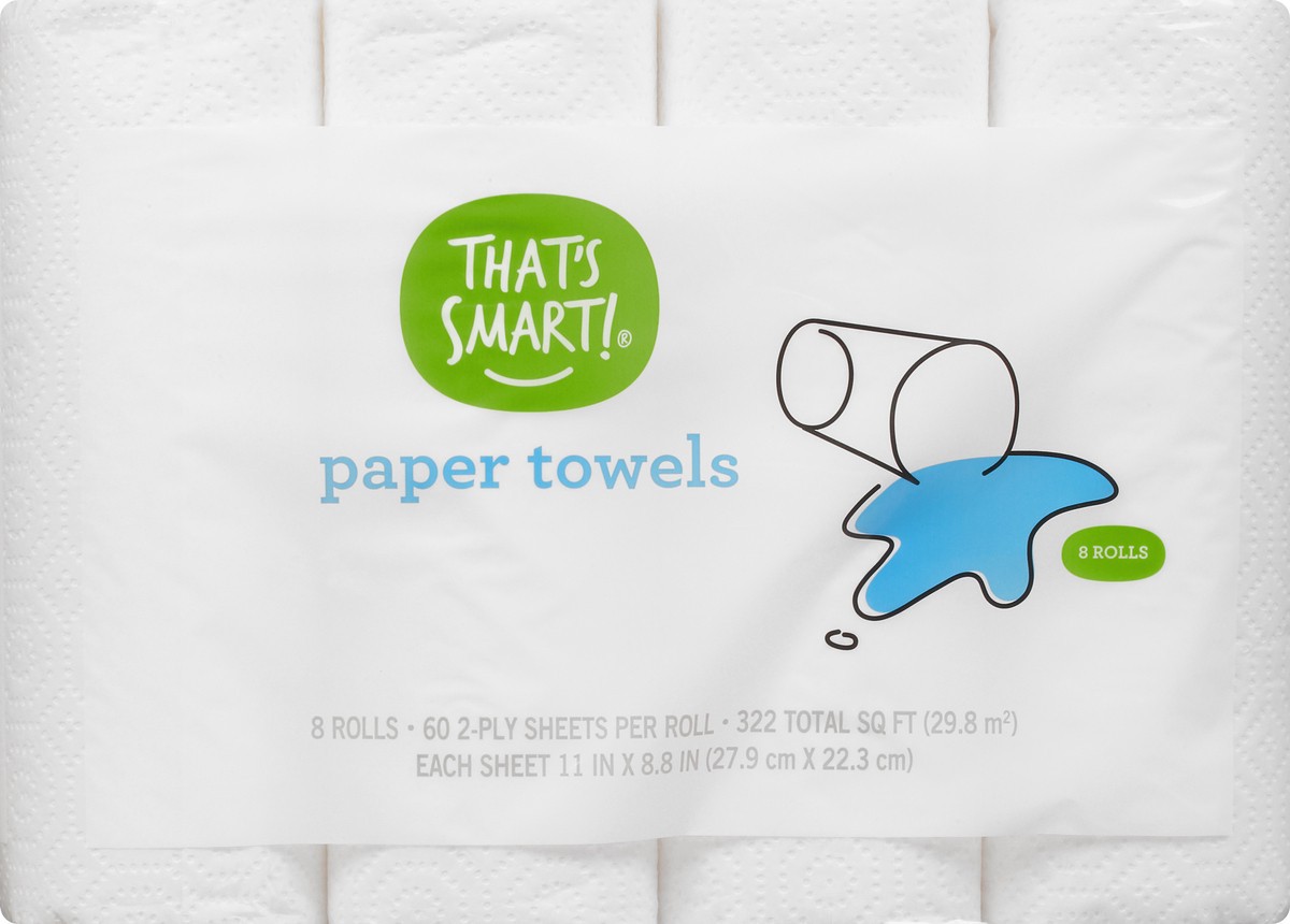 slide 6 of 9, That's Smart! 2-Ply Paper Towels 8 ea, 8 ct