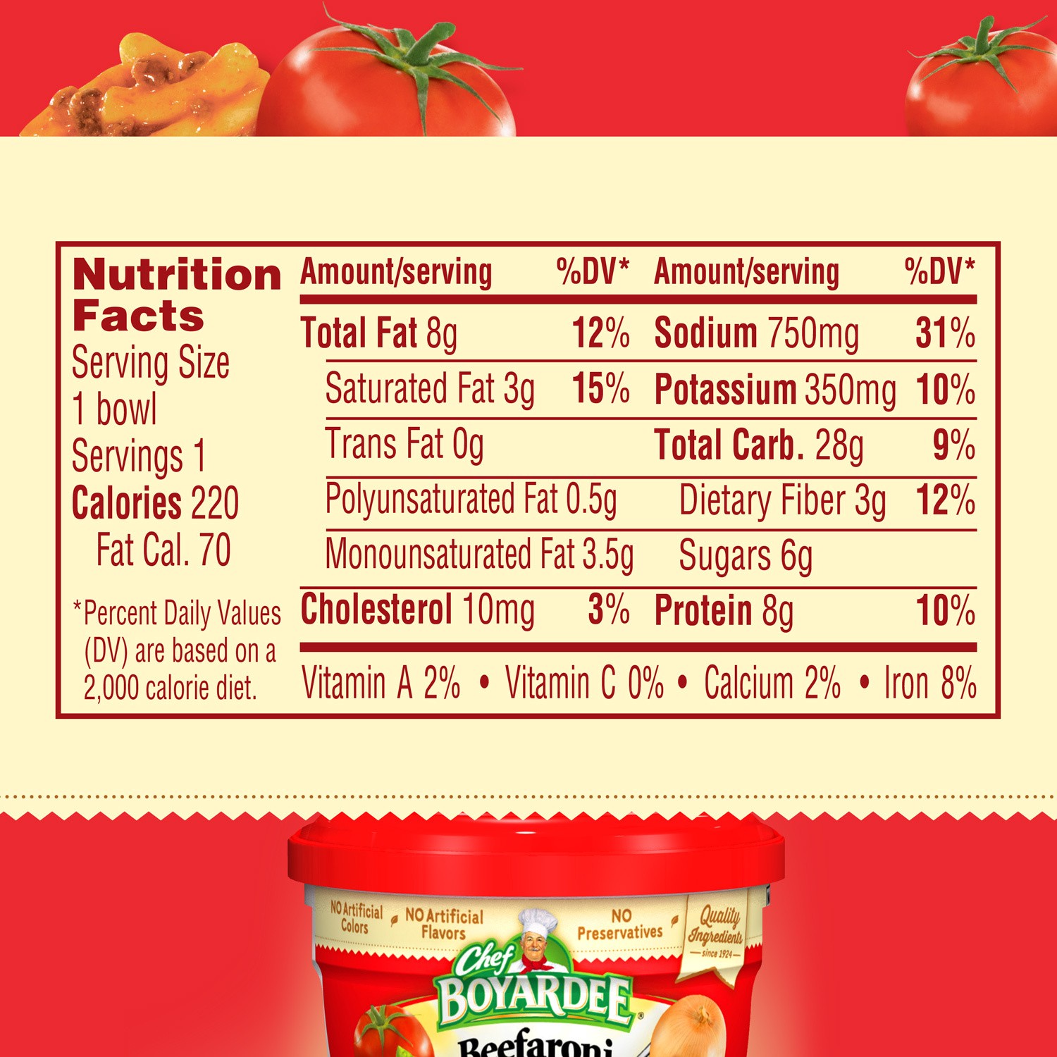 slide 5 of 5, Chef Boyardee Beefaroni Pasta, 7.5 Oz., 7.5 oz