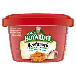 Chef Boyardee Beefaroni, Pasta in Tomato and Meat Sauce, Microwavable Meal, 7.5 oz. Bowl