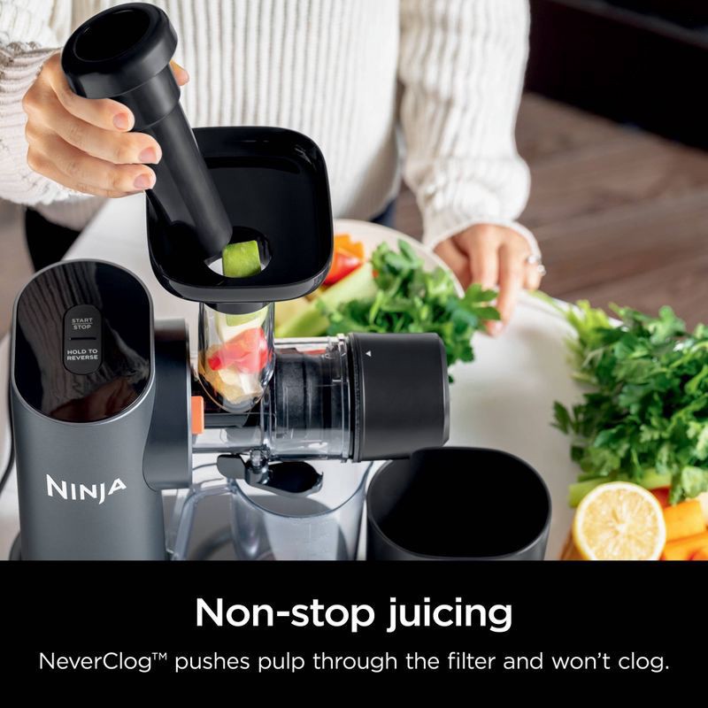 slide 4 of 11, Ninja NeverClog Cold Press Juicer Powerful Slow Juicer with Total Pulp Control Easy to Clean - JC151, 1 ct