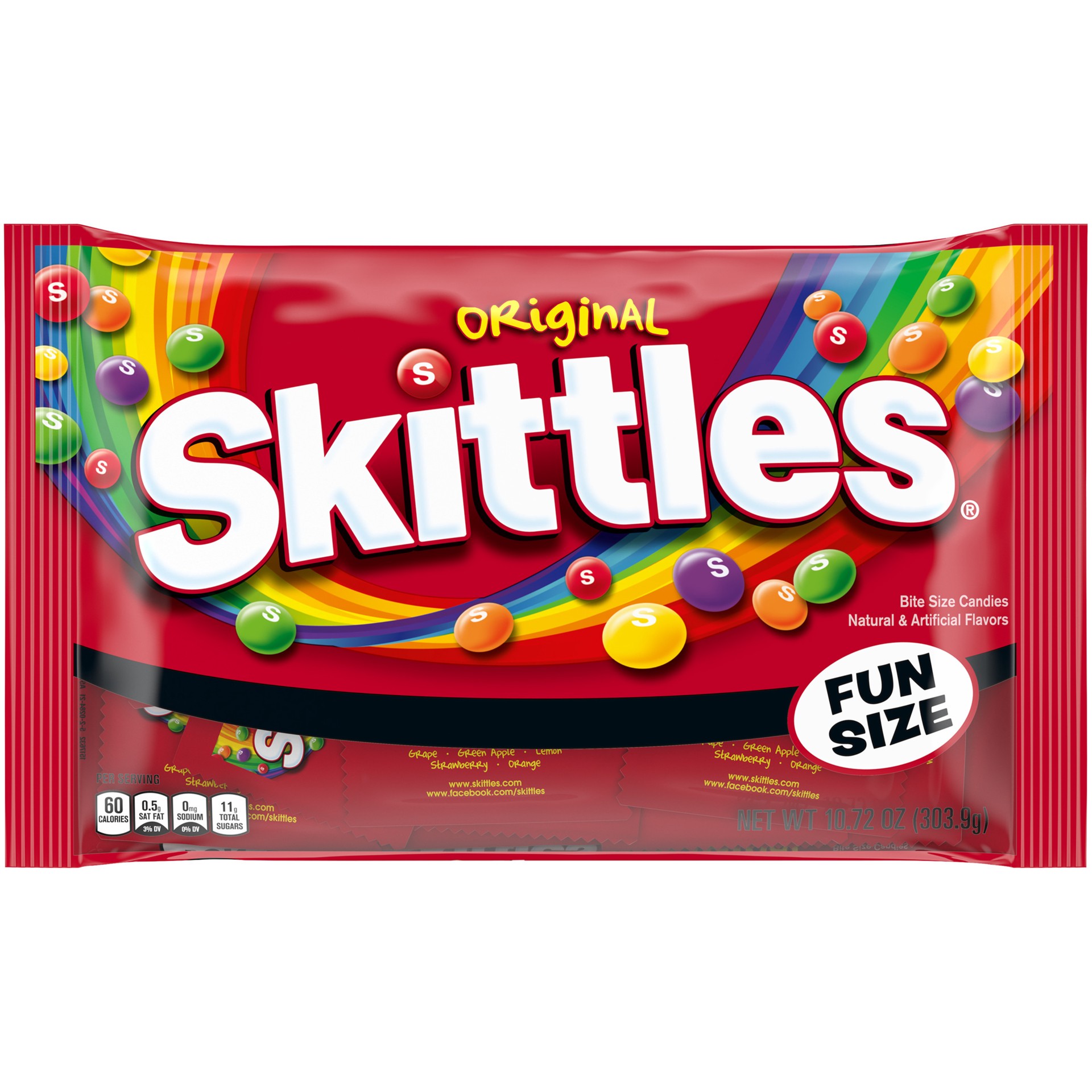 slide 1 of 8, SKITTLES Original Chewy Candy Fun Size Candy, 10.72oz, 10.72 oz